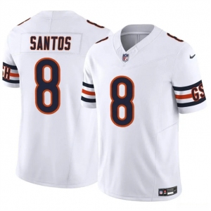 Men's Chicago Bears #8 Cairo Santos White 2025 F.U.S.E. Vapor Untouchable Limited Stitched Football Jersey Men's Chicago Bears #8 Cairo Santos White 2025 F.U.S.E. Vapor Untouchable Limited Stitched Football Jersey