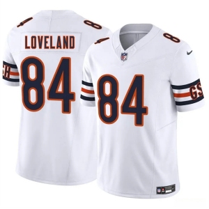 Men's Chicago Bears #84 Colston Lovelandr White 2025 Draft F.U.S.E. Vapor Untouchable Limited Football Stitched Jersey
