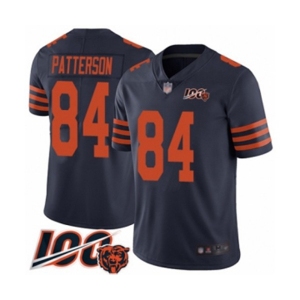 Men's Chicago Bears #84 Cordarrelle Patterson Limited Navy Blue Rush Vapor Untouchable 100th Season Football Jersey