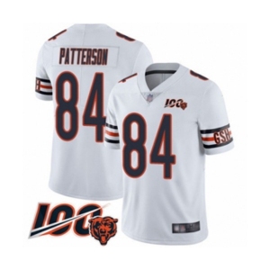 Men's Chicago Bears #84 Cordarrelle Patterson White Vapor Untouchable Limited Player 100th Season Football Jersey