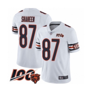 Men's Chicago Bears #87 Adam Shaheen White Vapor Untouchable Limited Player 100th Season Football Jersey