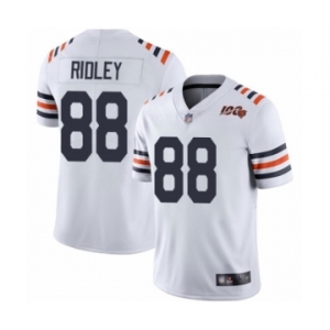 Men's Chicago Bears #88 Riley Ridley White 100th Season Limited Football Jersey