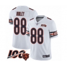 Men's Chicago Bears #88 Riley Ridley White Vapor Untouchable Limited Player 100th Season Football Jersey