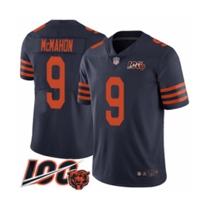 Men's Chicago Bears #9 Jim McMahon Limited Navy Blue Rush Vapor Untouchable 100th Season Football Jersey