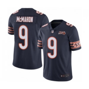 Men's Chicago Bears #9 Jim McMahon Navy Blue Team Color 100th Season Limited Football Jersey