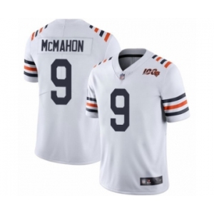 Men's Chicago Bears #9 Jim McMahon White 100th Season Limited Football Jersey