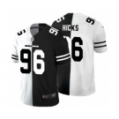 Men's Chicago Bears #96 Akiem Hicks Black V White Peace Split Vapor Untouchable Limited Football Jersey