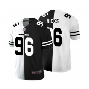 Men's Chicago Bears #96 Akiem Hicks Black V White Peace Split Vapor Untouchable Limited Football Jersey