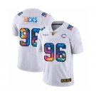 Men's Chicago Bears #96 Akiem Hicks White Multi-Color 2020 Football Crucial Catch Limited Football Jersey