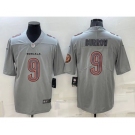 Men's Cincinnati Bengals #9 Joe Burrow LOGO Grey Atmosphere Fashion 2022 Vapor Untouchable Stitched Limited Jersey