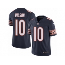 Men's Nike Chicago Bears #10 Marquess Wilson Limited Navy Blue Rush NFL Jersey