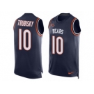 Men's Nike Chicago Bears #10 Mitchell Trubisky Limited Navy Blue Player Name & Number Tank Top NFL Jersey