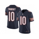 Men's Nike Chicago Bears #10 Mitchell Trubisky Limited Navy Blue Rush NFL Jersey