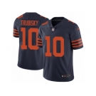 Men's Nike Chicago Bears #10 Mitchell Trubisky Vapor Untouchable Limited Navy Blue 1940s Throwback Alternate NFL Jersey