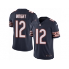 Men's Nike Chicago Bears #12 Kendall Wright Limited Navy Blue Rush NFL Jersey