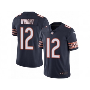 Men's Nike Chicago Bears #12 Kendall Wright Limited Navy Blue Rush NFL Jersey
