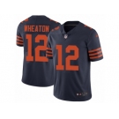 Men's Nike Chicago Bears #12 Markus Wheaton Vapor Untouchable Limited Navy Blue 1940s Throwback Alternate NFL Jersey