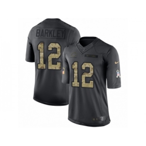 Men's Nike Chicago Bears #12 Matt Barkley Limited Black 2016 Salute to Service NFL Jersey