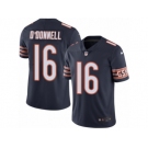 Men's Nike Chicago Bears #16 Pat O'Donnell Limited Navy Blue Rush NFL Jersey