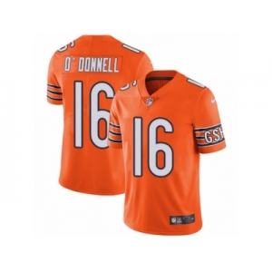 Men's Nike Chicago Bears #16 Pat O'Donnell Vapor Untouchable Limited Orange Rush NFL Jersey