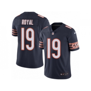 Men's Nike Chicago Bears #19 Eddie Royal Limited Navy Blue Rush NFL Jersey