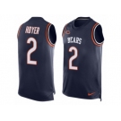 Men's Nike Chicago Bears #2 Brian Hoyer Limited Navy Blue Player Name & Number Tank Top NFL Jersey