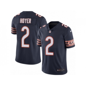 Men's Nike Chicago Bears #2 Brian Hoyer Limited Navy Blue Rush NFL Jersey