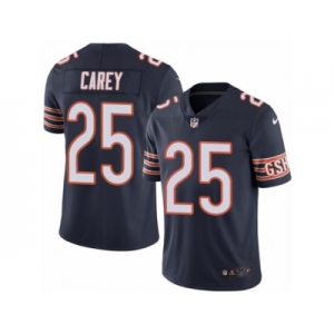 Men's Nike Chicago Bears #25 Ka'Deem Carey Limited Navy Blue Rush NFL Jersey