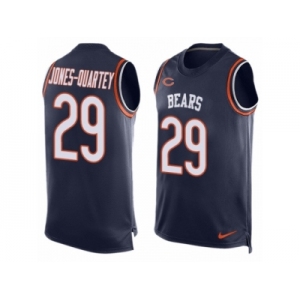 Men's Nike Chicago Bears #29 Harold Jones-Quartey Limited Navy Blue Player Name & Number Tank Top NFL Jersey