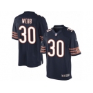 Men's Nike Chicago Bears #30 B.W. Webb Limited Navy Blue Team Color NFL Jersey