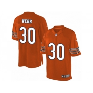 Men's Nike Chicago Bears #30 B.W. Webb Limited Orange Alternate NFL Jersey