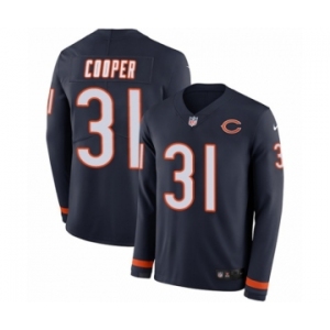 Men's Nike Chicago Bears #31 Marcus Cooper Limited Navy Blue Therma Long Sleeve NFL Jersey