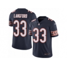 Men's Nike Chicago Bears #33 Jeremy Langford Limited Navy Blue Rush NFL Jersey