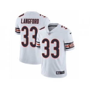 Men's Nike Chicago Bears #33 Jeremy Langford Vapor Untouchable Limited White NFL Jersey