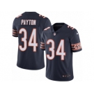 Men's Nike Chicago Bears #34 Walter Payton Limited Navy Blue Rush NFL Jersey