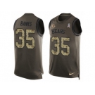 Men's Nike Chicago Bears #35 Johnthan Banks Limited Green Salute to Service Tank Top NFL Jersey