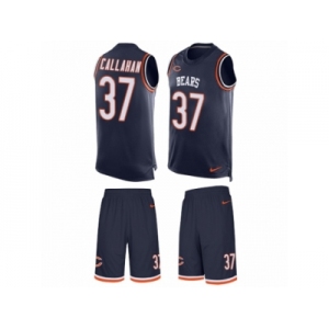 Men's Nike Chicago Bears #37 Bryce Callahan Limited Navy Blue Tank Top Suit NFL Jersey