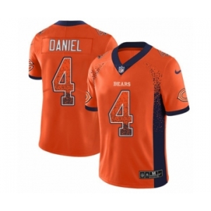 Men's Nike Chicago Bears #4 Chase Daniel Limited Orange Rush Drift Fashion NFL Jersey