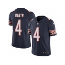 Men's Nike Chicago Bears #4 Connor Barth Limited Navy Blue Rush NFL Jersey