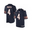 Men's Nike Chicago Bears #4 Connor Barth Limited Navy Blue Team Color NFL Jersey