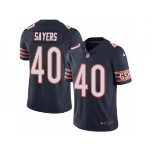 Men's Nike Chicago Bears #40 Gale Sayers Limited Navy Blue Rush NFL Jersey