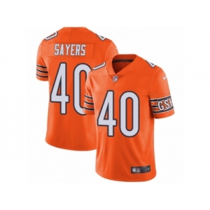 Men's Nike Chicago Bears #40 Gale Sayers Vapor Untouchable Limited Orange Rush NFL Jersey