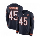 Men's Nike Chicago Bears #45 Joel Iyiegbuniwe Limited Navy Blue Therma Long Sleeve NFL Jersey