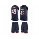 Men's Nike Chicago Bears #49 Sam Acho Limited Navy Blue Tank Top Suit NFL Jersey