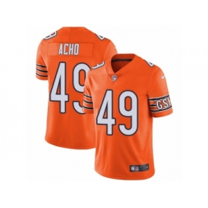 Men's Nike Chicago Bears #49 Sam Acho Vapor Untouchable Limited Orange Rush NFL Jersey