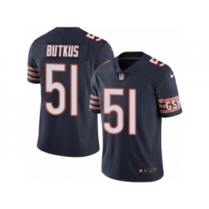 Men's Nike Chicago Bears #51 Dick Butkus Limited Navy Blue Rush NFL Jersey