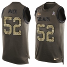 Men's Nike Chicago Bears #52 Khalil Mack Limited Green Salute to Service Tank Top NFL Jersey