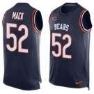 Men's Nike Chicago Bears #52 Khalil Mack Limited Navy Blue Player Name & Number Tank Top NFL Jersey