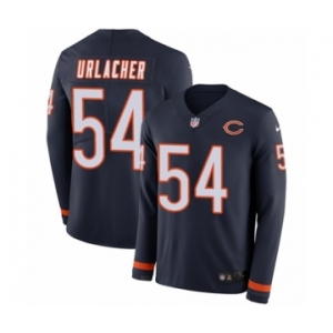 Men's Nike Chicago Bears #54 Brian Urlacher Limited Navy Blue Therma Long Sleeve NFL Jersey