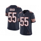 Men's Nike Chicago Bears #55 Hroniss Grasu Limited Navy Blue Rush NFL Jersey